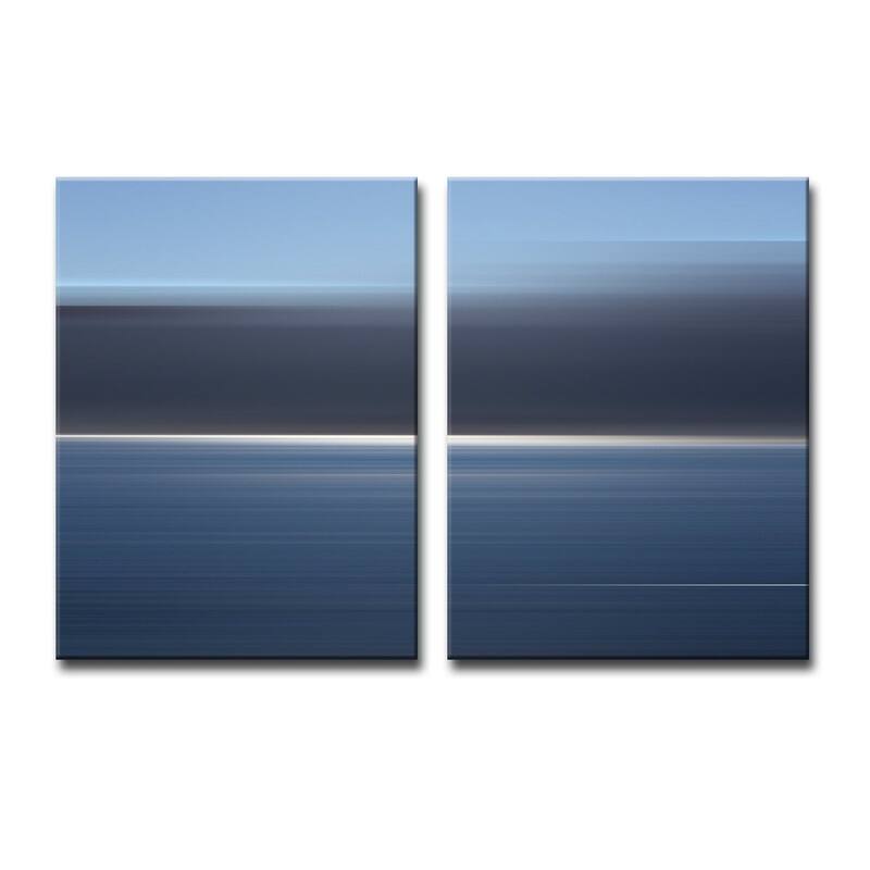Blur Stripes XXXIII' 2-Piece Wrapped Canvas Wall Art Set