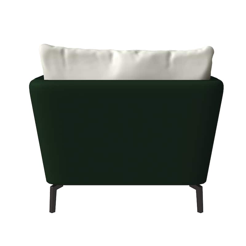 Luxify Modern Single-Seater Sofa in Upholstered PU Leather with Metal Legs for Living Room Accent Chair