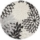 preview thumbnail 86 of 112, Nourison Aloha Floral Modern, Indoor/Outdoor Area Rug 4' x Round - Black/White