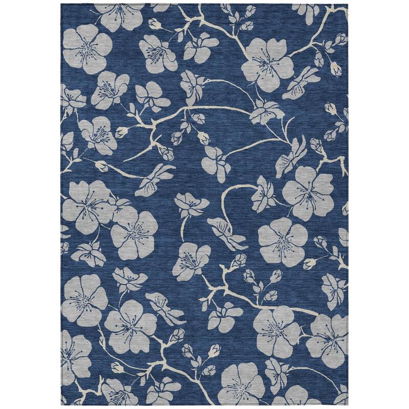 HomeRoots Floral Transitional Rectangle Outdoor Rug