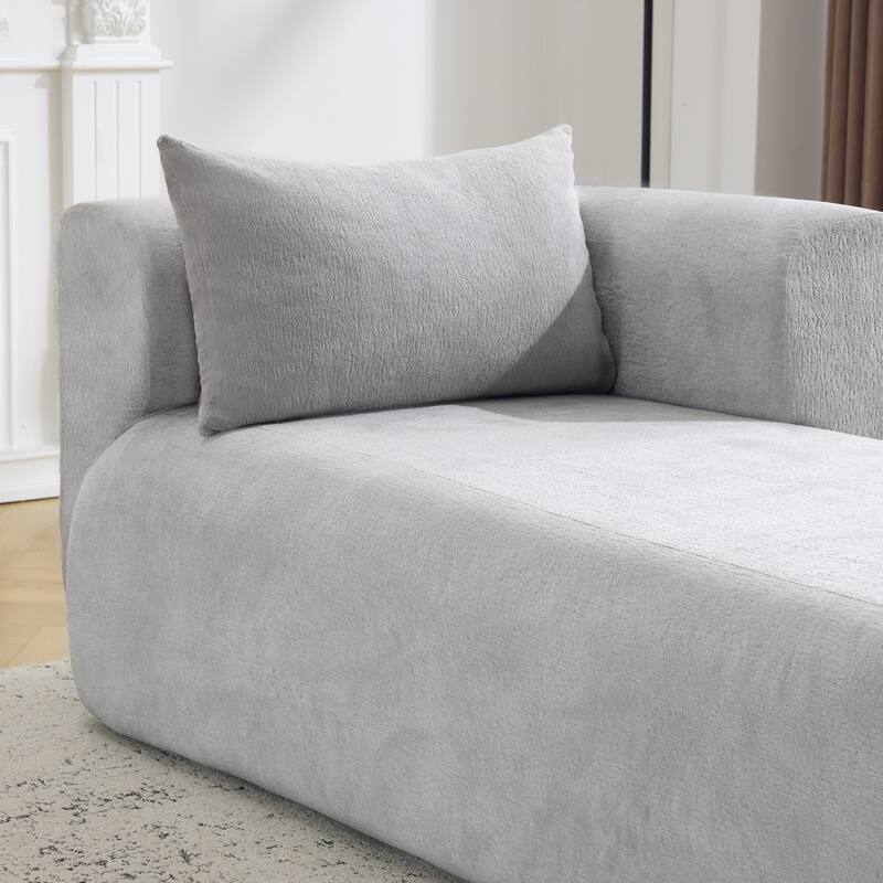 Bezseller Modern Chaise Lounge - Upholstered Sofa with Pillows for Bedroom & Living Room