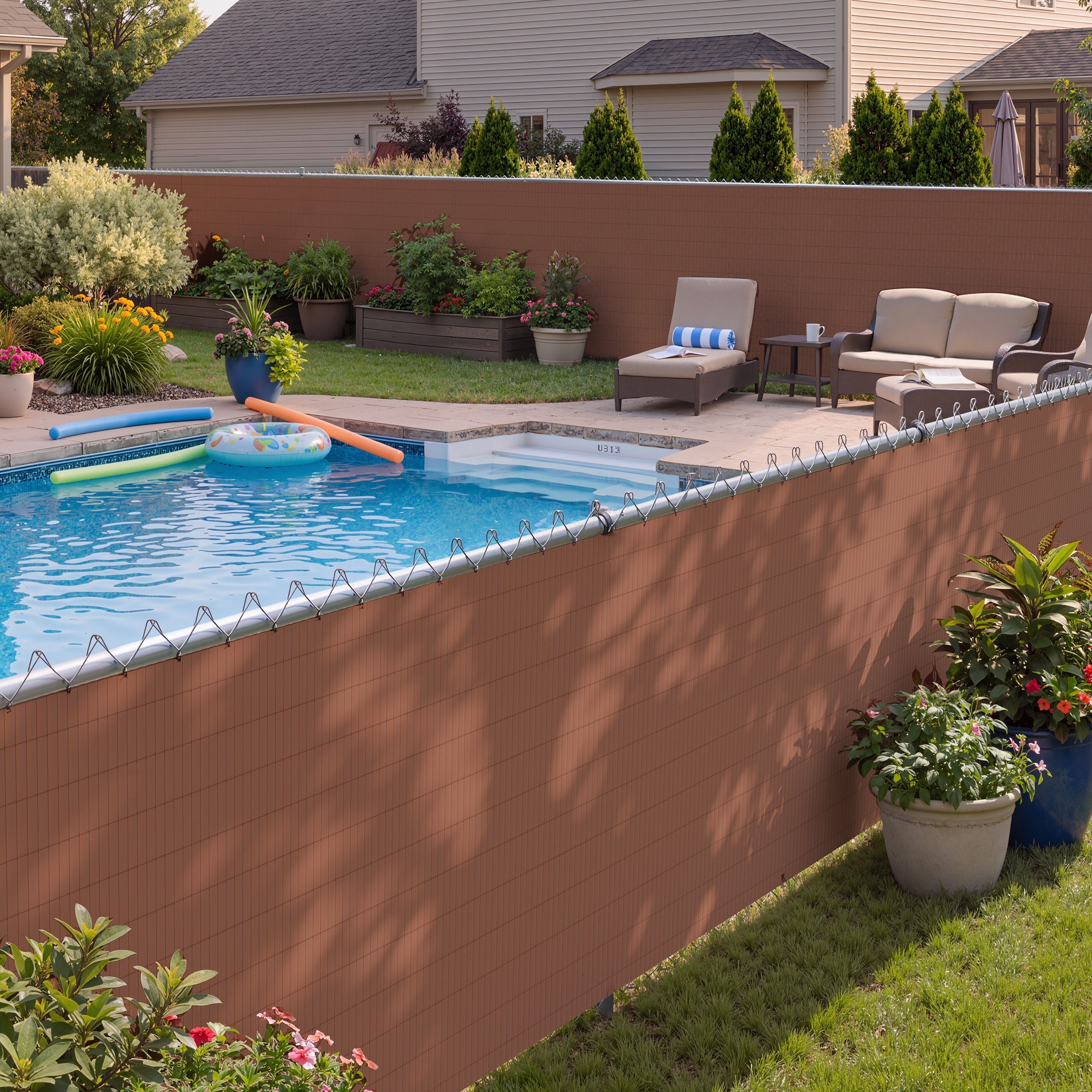 4x10 FT All-Weather PVC One-Panel Privacy Rolled Fence