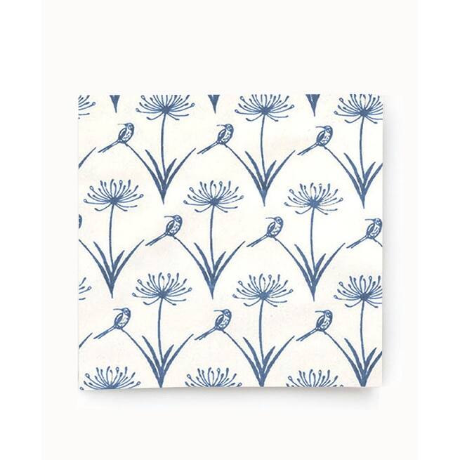 French Home Set of 4 Botanical Sugarbird Napkins - Sky