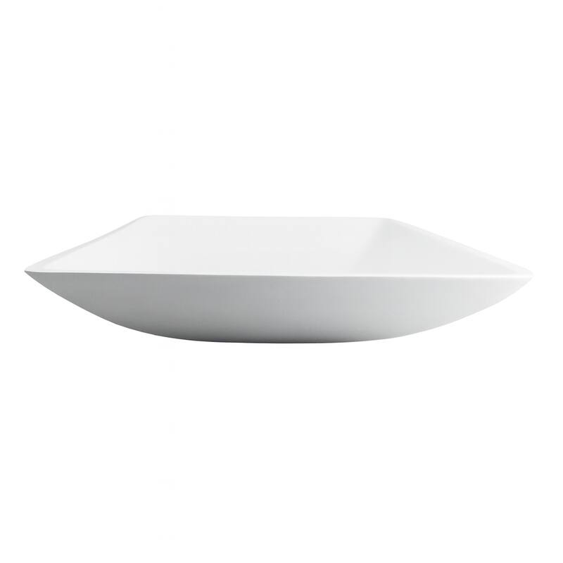 Carrivo Matte White Solid Surface Rectangular Vessel Sink