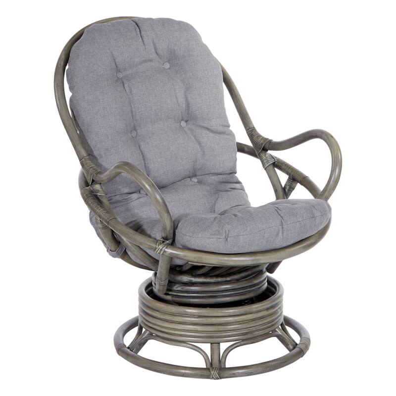 Rattan Swivel Rocker Chair