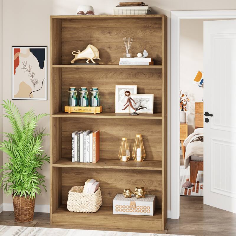 Large Bookcase, Open Display Shelf, Storage Cabinet Organizer Bookshelf for Living Room, Home Office, Library, Bedroom