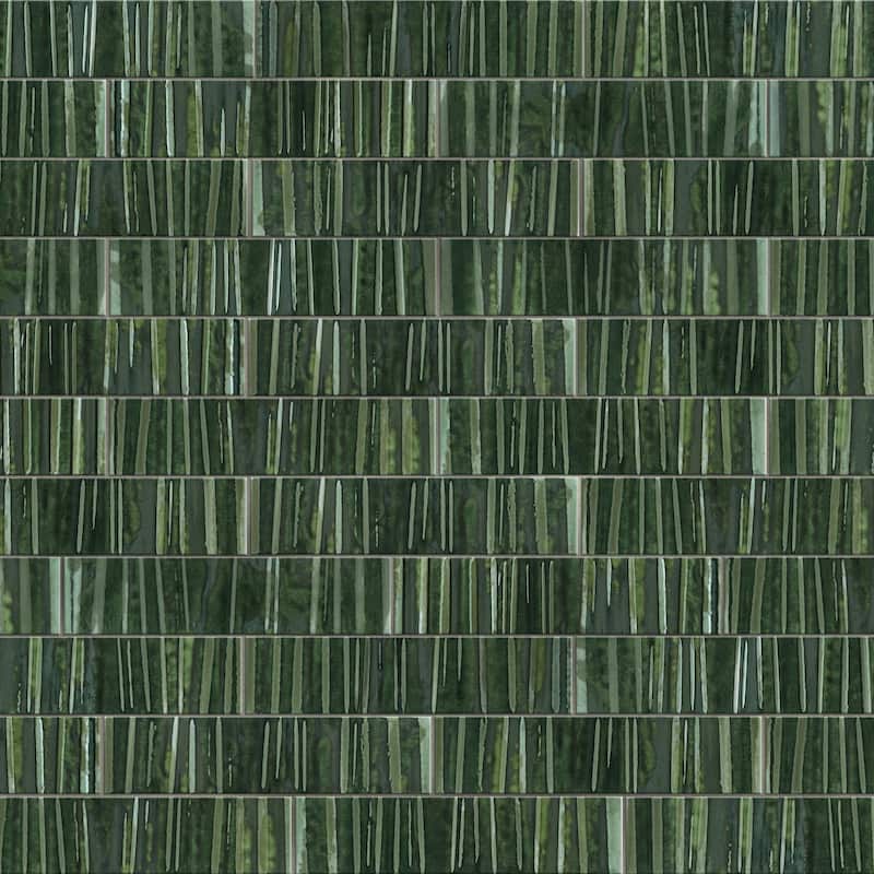 Merola Tile Joliet Prisma Jade 3" x 12" Fluted Ceramic Wall Tile