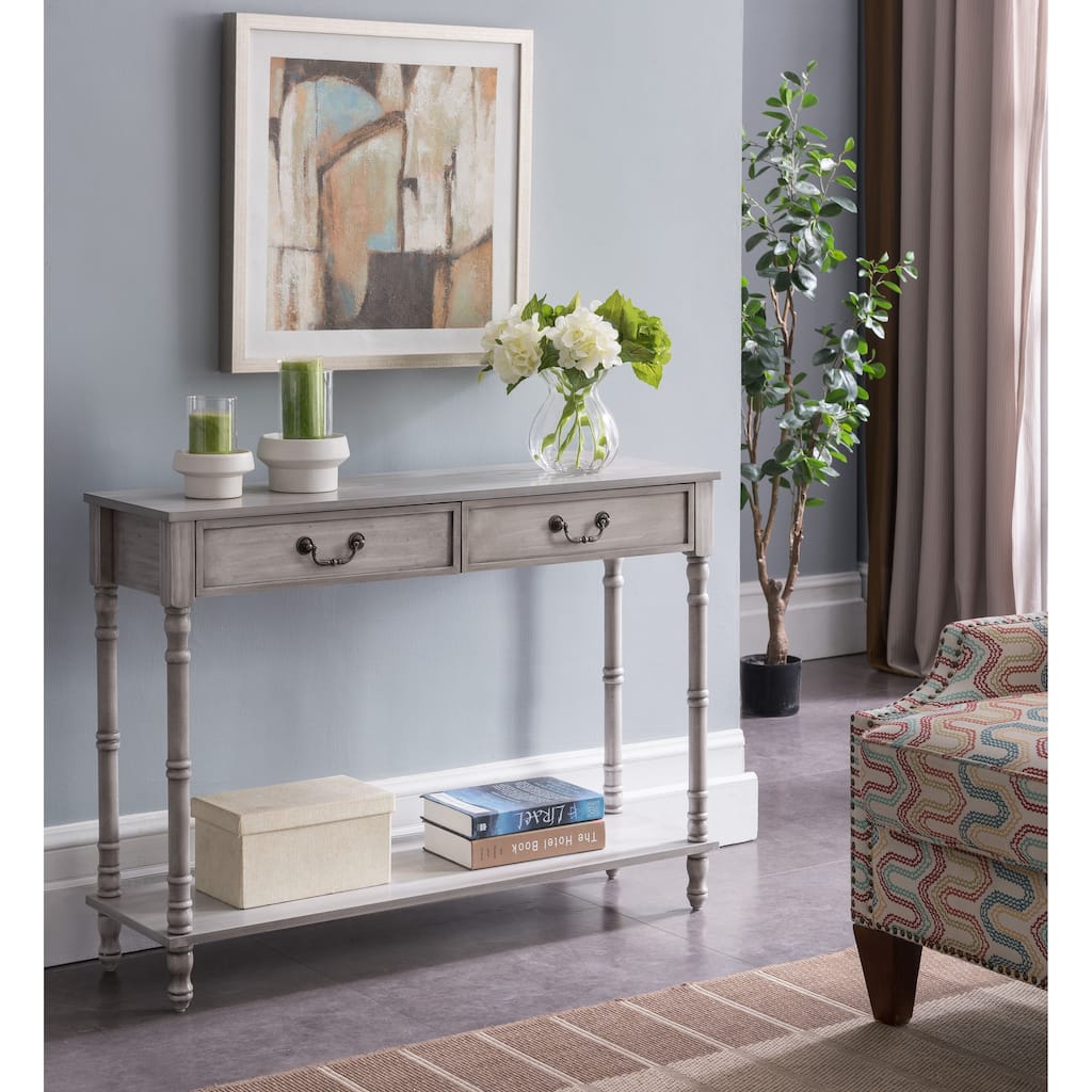 Copper Grove Bamberg Traditional 2-drawer Washed Oak Console Table