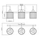 preview thumbnail 19 of 28, ExBrite Modern Rose Gold 3/4-light Bathroom Dimmable Crystal Vanity Lights Wall Sconces