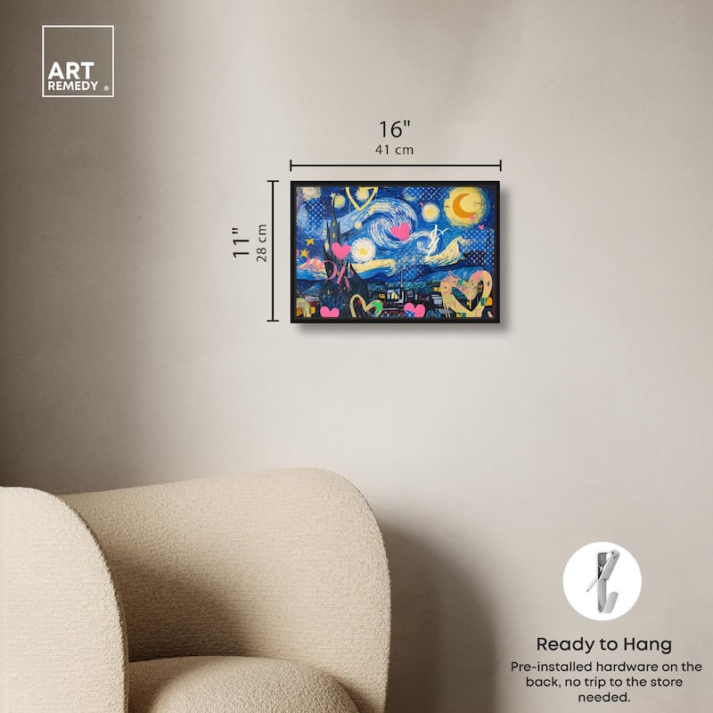 Starry Night Graffiti Canvas by Art Remedy