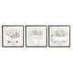 preview thumbnail 1 of 26, Stupell Soft Floral Bathroom Scenes 3 Piece Framed Giclee Art Set Design by Stella Chang - Off-White 12 x 12 - Black