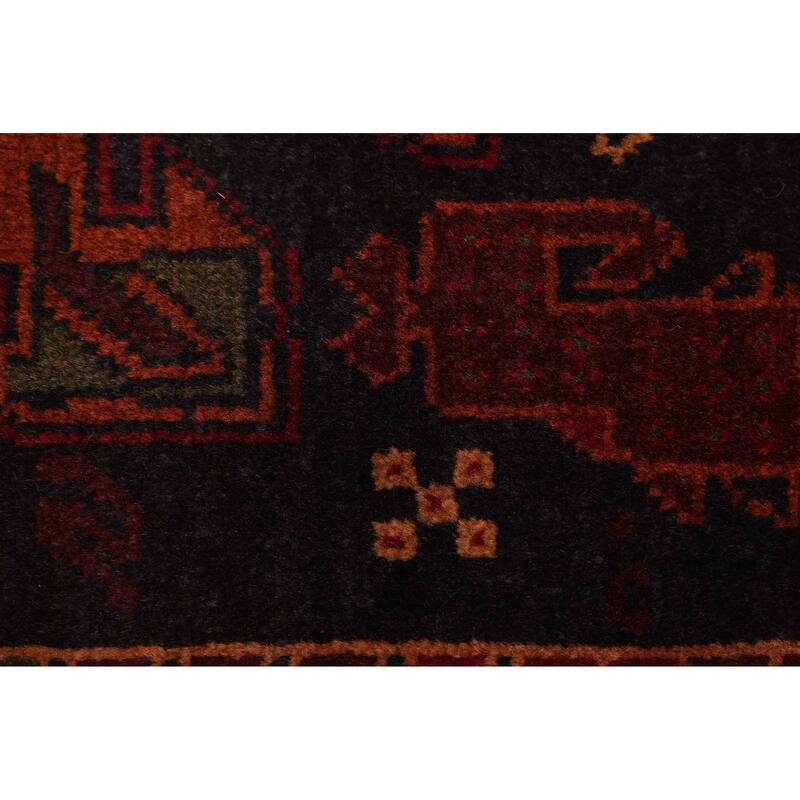 ECARPETGALLERY Hand-knotted Teimani Black, Rust Wool Rug - 3'8 x 6'8