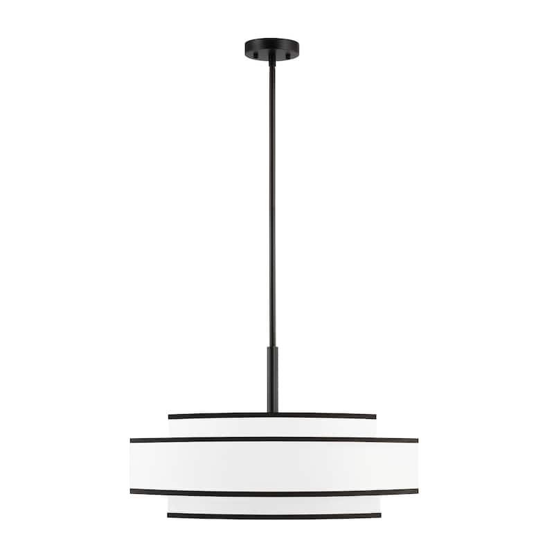 GetLedel 5-Light Double Shaded Drum Chandelier