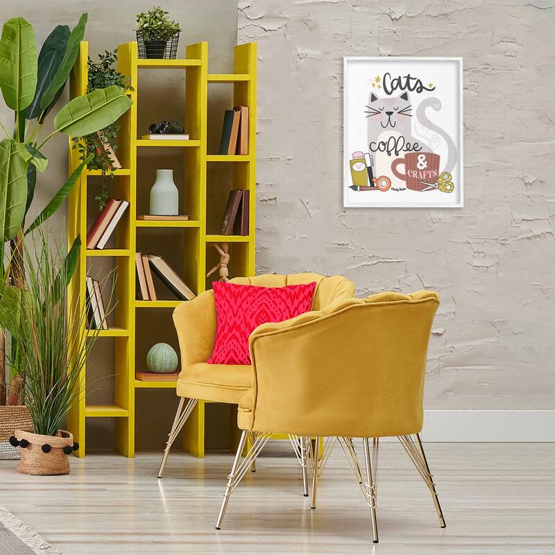 Stupell Cats Coffee & Crafts Framed Giclee Art Design By Mandy Ford Art + Illustration