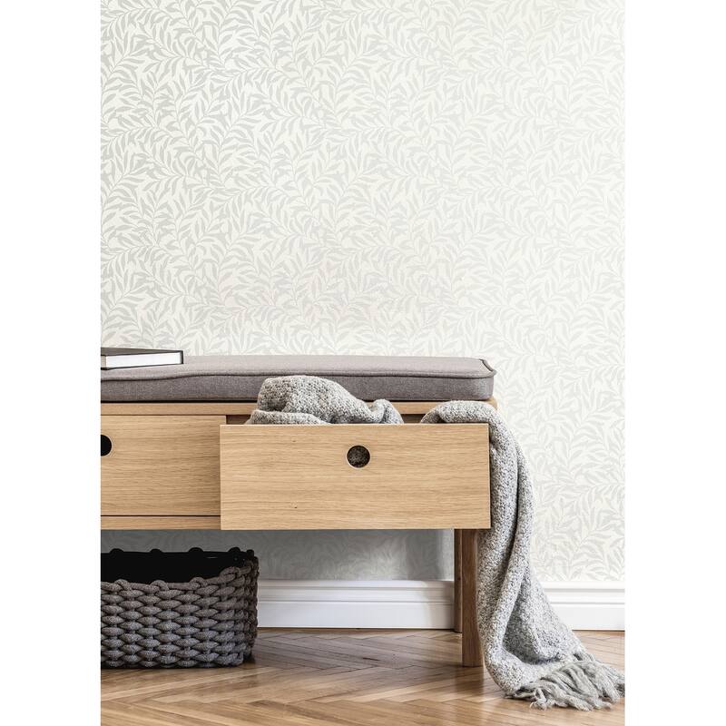 Brewster Salix Silver Leaf Wallpaper