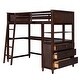 preview thumbnail 3 of 36, Twin Loft Bed wDesk, Side Cabinet, Drawers, Shelves, Ladder, Guardrail