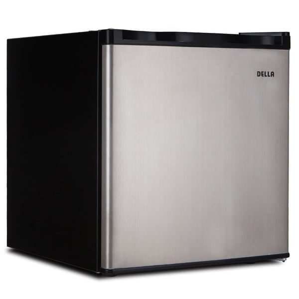 Della 1.6 Cubic ft Compact Mini Refrigerator & Freezer, Stainless Steel