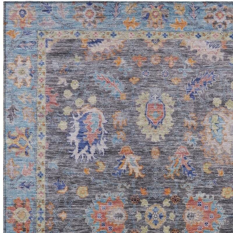 HomeRoots Floral Traditional Rectangle Outdoor Rug