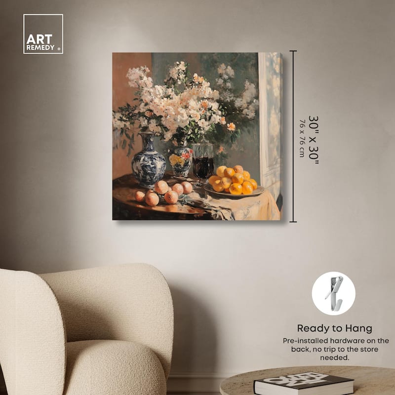 Afternoon Still Life Canvas by Art Remedy, Gallery Wrapped
