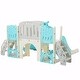 preview thumbnail 63 of 70, 8-in-1 Ocean-Themed Kids Slide Playset