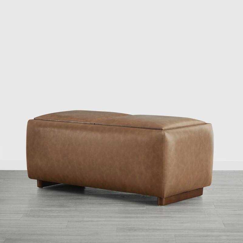 Spruce & Spring Bart Storage Ottoman Bench Rectangle Footrest