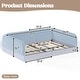 preview thumbnail 92 of 124, Bonwell Upholstered Teddy Fleece Montessori Floor Bed with Half-Enclosed & Curved Guardrails for Kids by GDFStudio