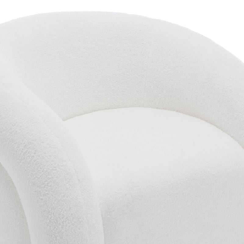 Upholstered Boucle Swivel Accent Chair