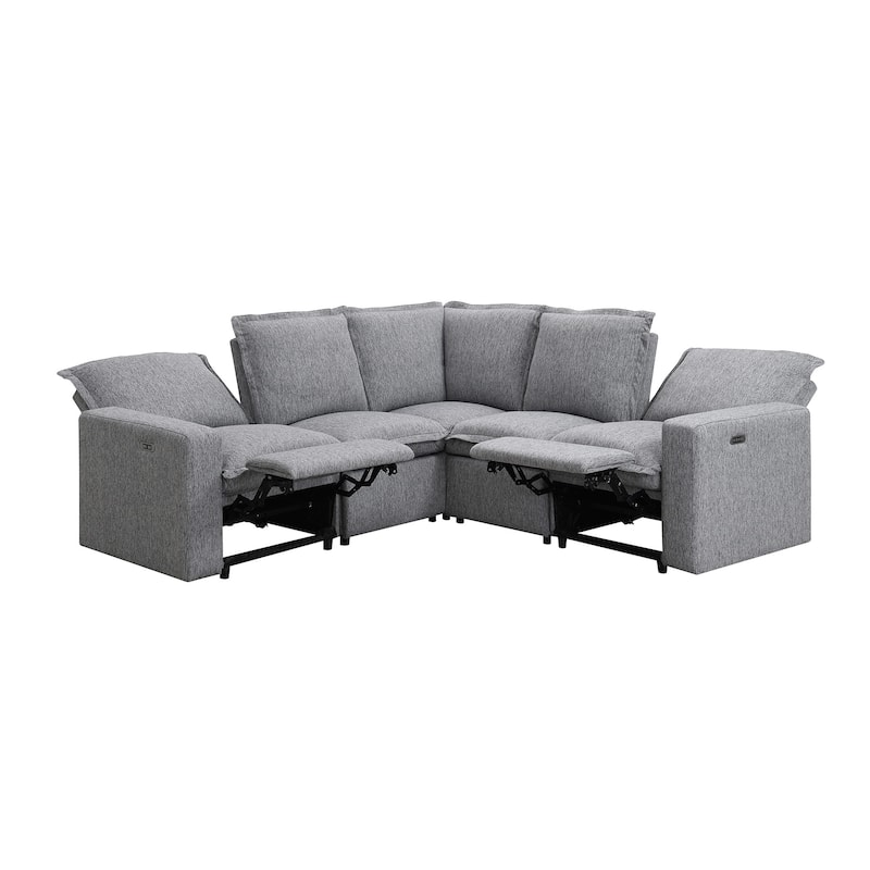 Power Recliner Chair Home Theater Seating Soft Chair with USB Port for Living Room, Bedroom, Theater room, Beige