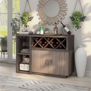 Furniture of America Letty Grey 6-shelf Dining Server