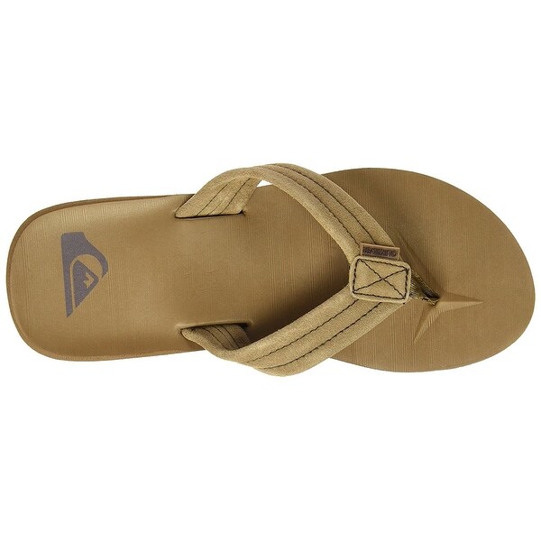 quiksilver men's carver suede flip flops