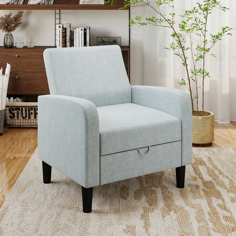 Versatile Single Sofa Chair with Hidden Storage Accent Chair - N/A - Gray-1-Piece