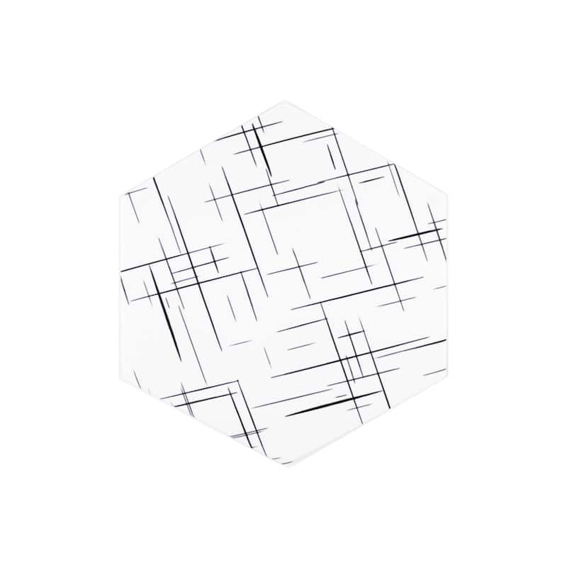 Honeycomb Hexagon 9 in. x 10 in. Glazed Porcelain Wall and Floor Tile