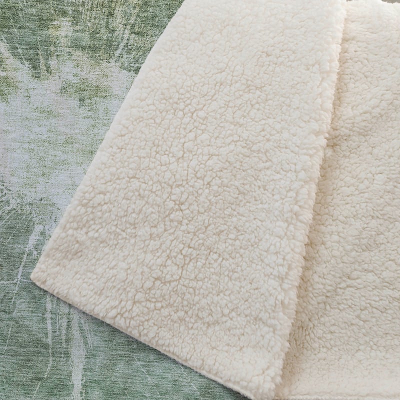 Premium Machine Washable Abstract Modern Sherpa Throw Blanket