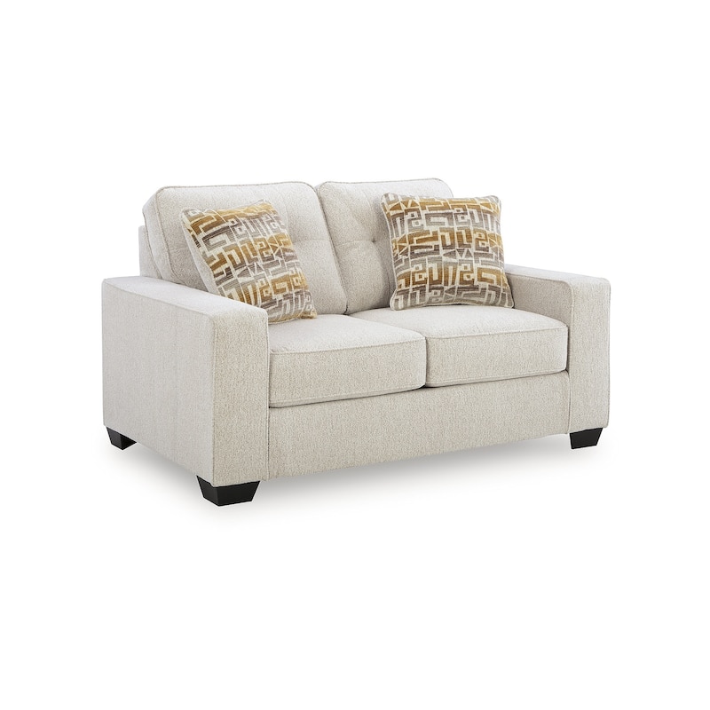 Signature Design by Ashley Fanciful Beige Loveseat - 63"W x 40"D x 38"H