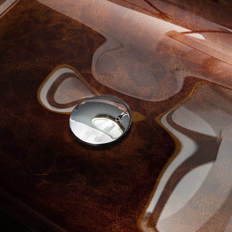 Vinnova Glass Rectangular Vessel Bathroom Sink without Faucet