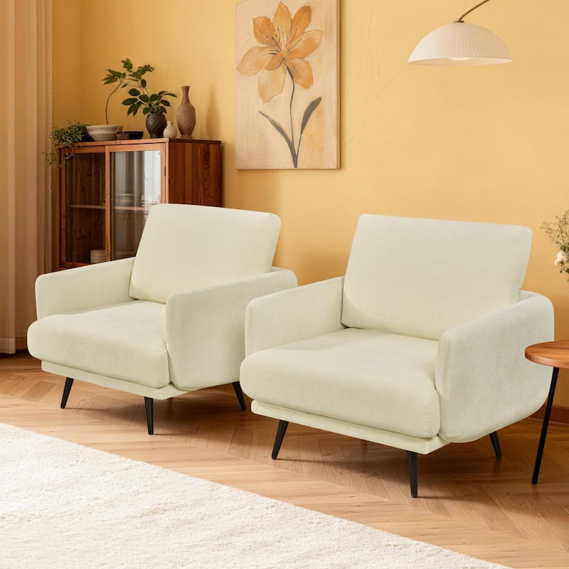 Karaka 37.5"W Oversized Armchair Leisure Sofa Accent Chair (Set of 2)