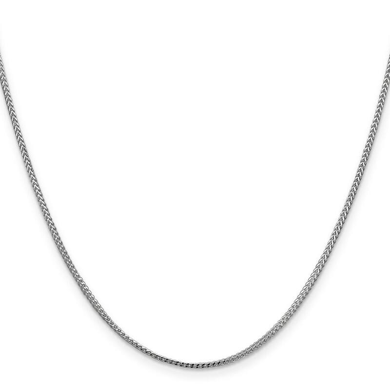 Curata 14k White Gold 1.1mm Franco Chain Necklace Options: 16 18