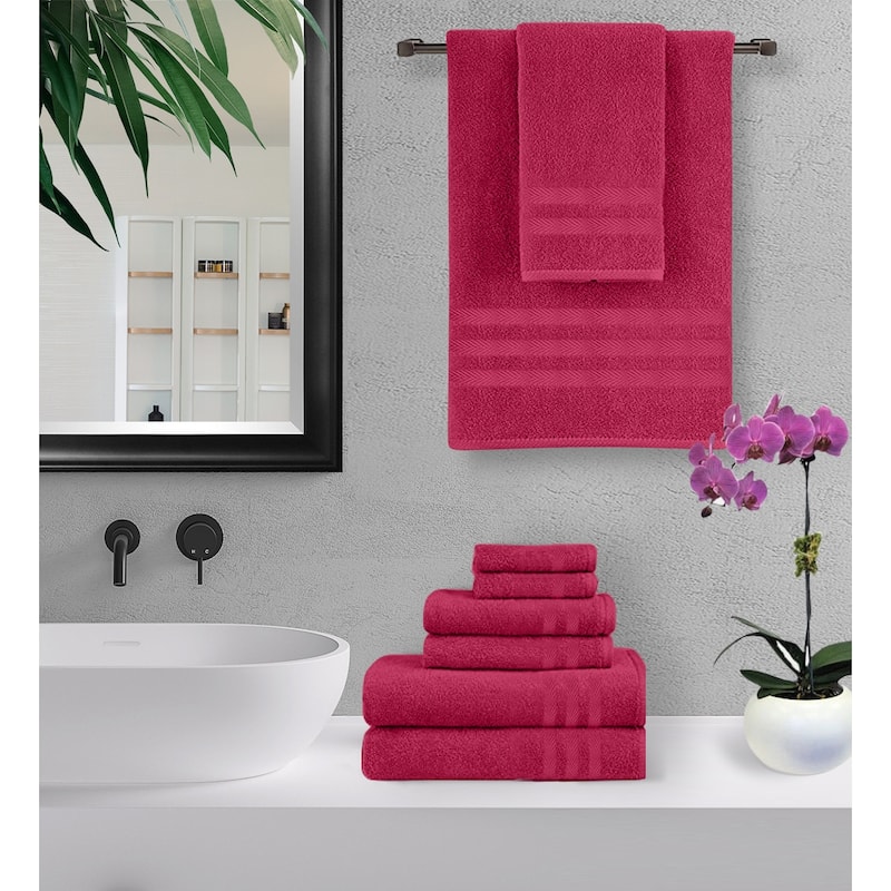 Home Sweet Home 6-Piece 650 GSM Cotton Bath Towel Set