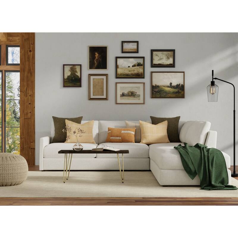 Rectangular Wooden Coffee Table - 40" - Gold Finish