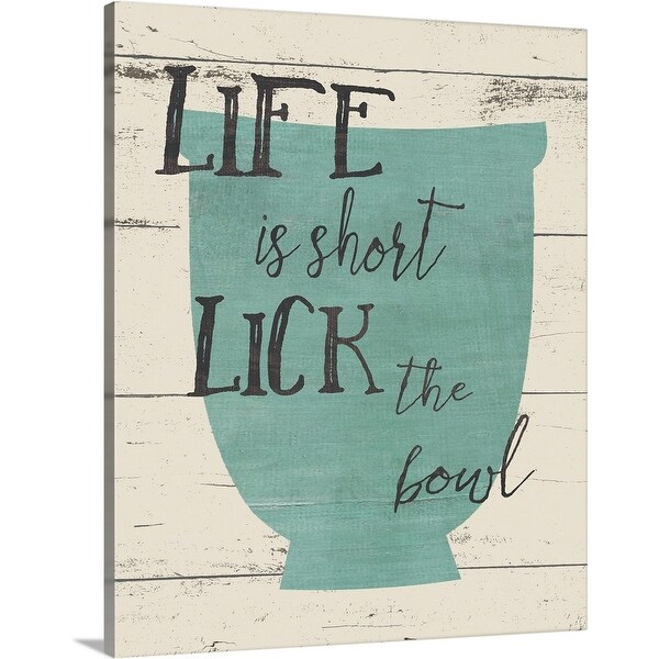 "Lick the Bowl" Canvas Wall Art
