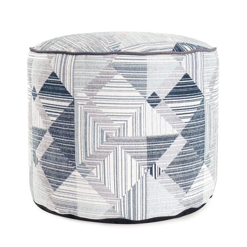 Prisma Navy Tall Pouf