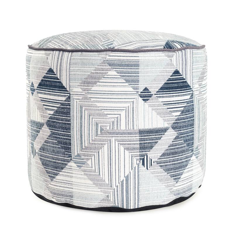 Prisma Navy Tall Pouf
