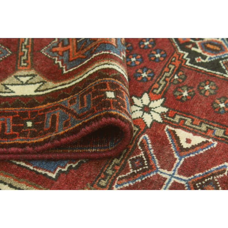 Noori Rug Fine Vintage Distressed Sayagul Red/Ivory Runner - 3'6" x 9'10"