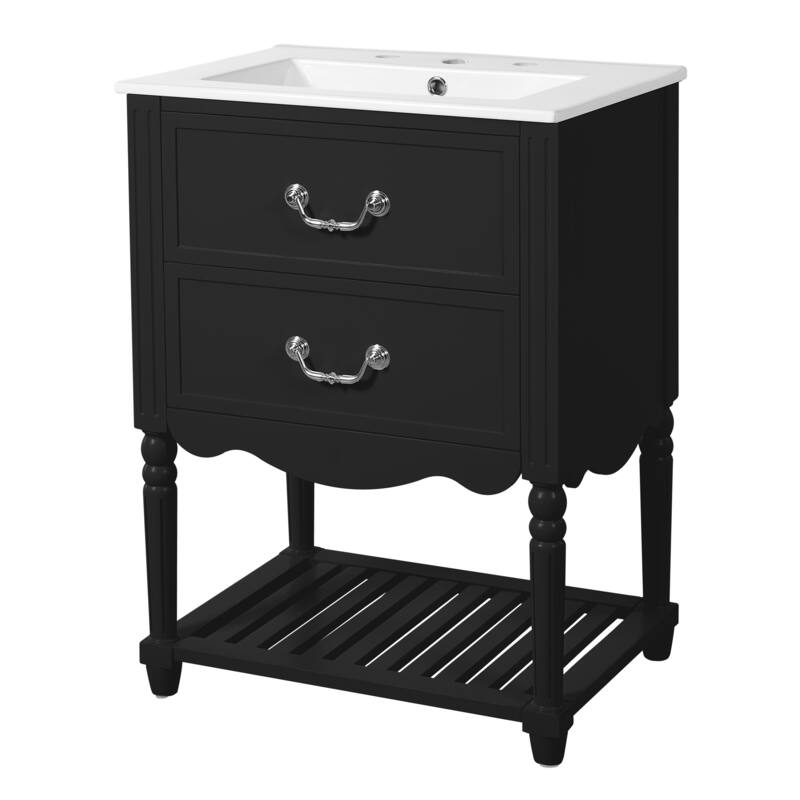 24'' Bathroom Vanity with Ceramic Sink