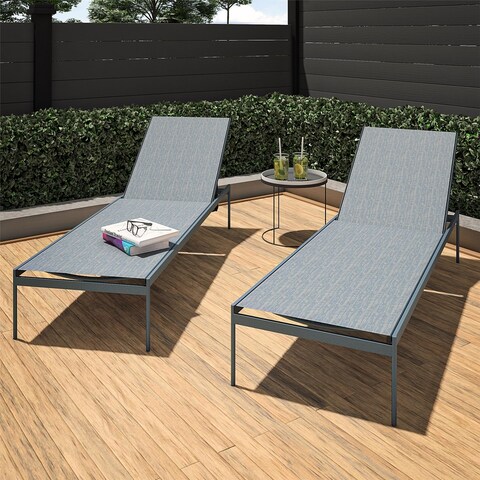 COSCO Outdoor Steel Chaise Lounge Chairs