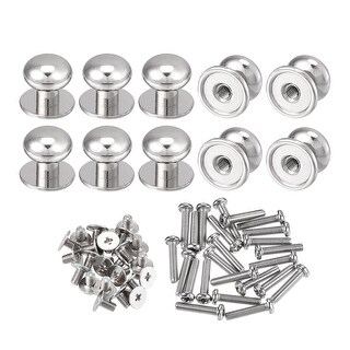 Sourcing Map 9mm Head Dia. Round Knobs Pull Handle, 24pcs Zinc Alloy For Drawer Pulls Gift Box Cabinet Door Knobs With Screws, Bronze Tone