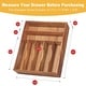 preview thumbnail 10 of 11, Kitchen Silverware Organizer - Extra Deep Grooved Drawer Divider,7 Slot Utensil Organizer - 7 Slots