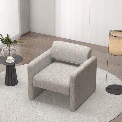 Accent Chair with Wood Frame and Padded Cushion