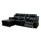 preview thumbnail 10 of 12, Furniture of America Faux Leather Reclining Sectional with Chaise