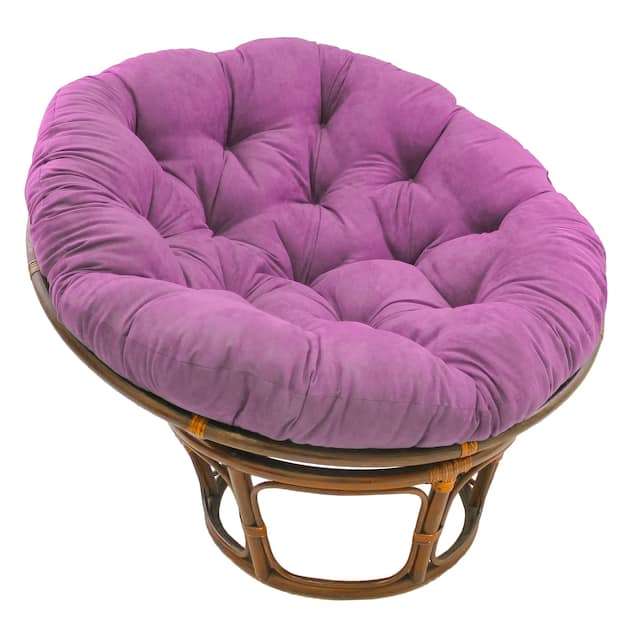 Microsuede Indoor Papasan Cushion (44-inch, 48-inch, or 52-inch) (Cushion Only) - 48 x 48 - Ultra Violet